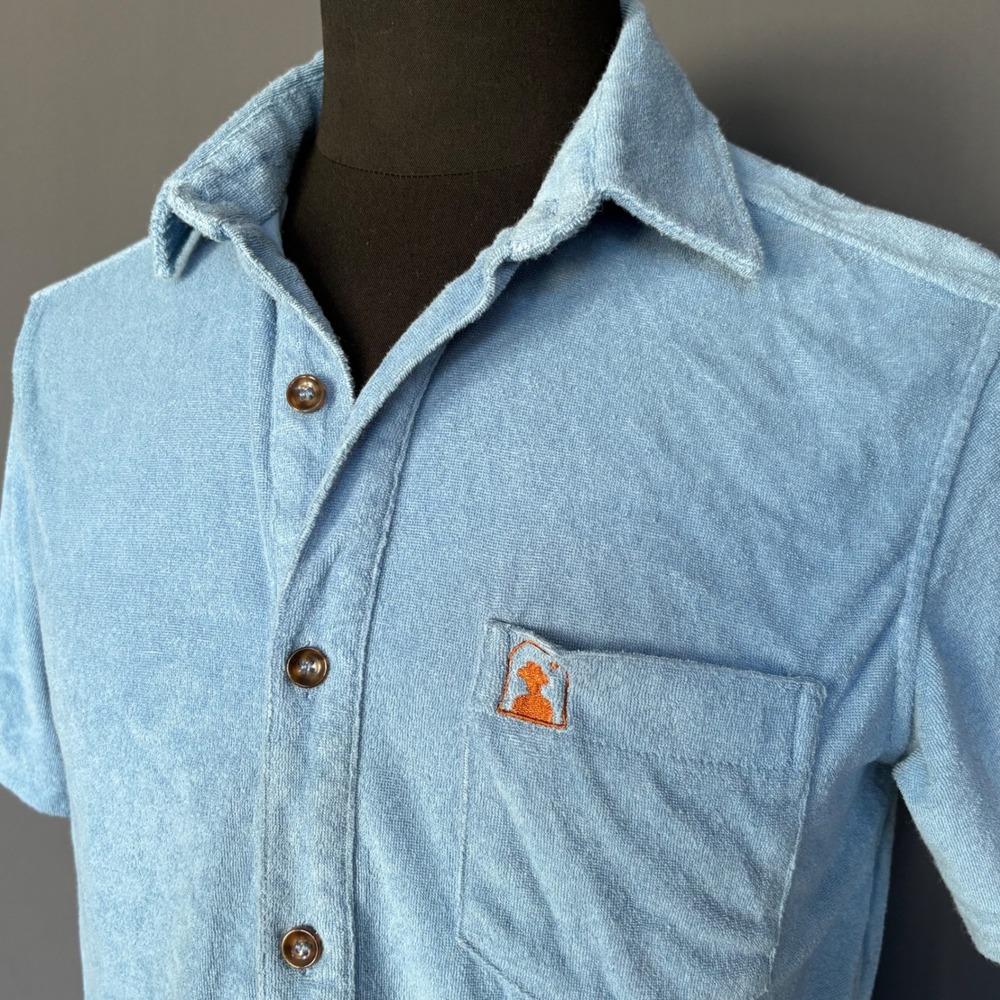 2 Piece Set - Dandy Del Mar Terry Set | Sz S | Unisex Blue Shirt & Shorts Lounge